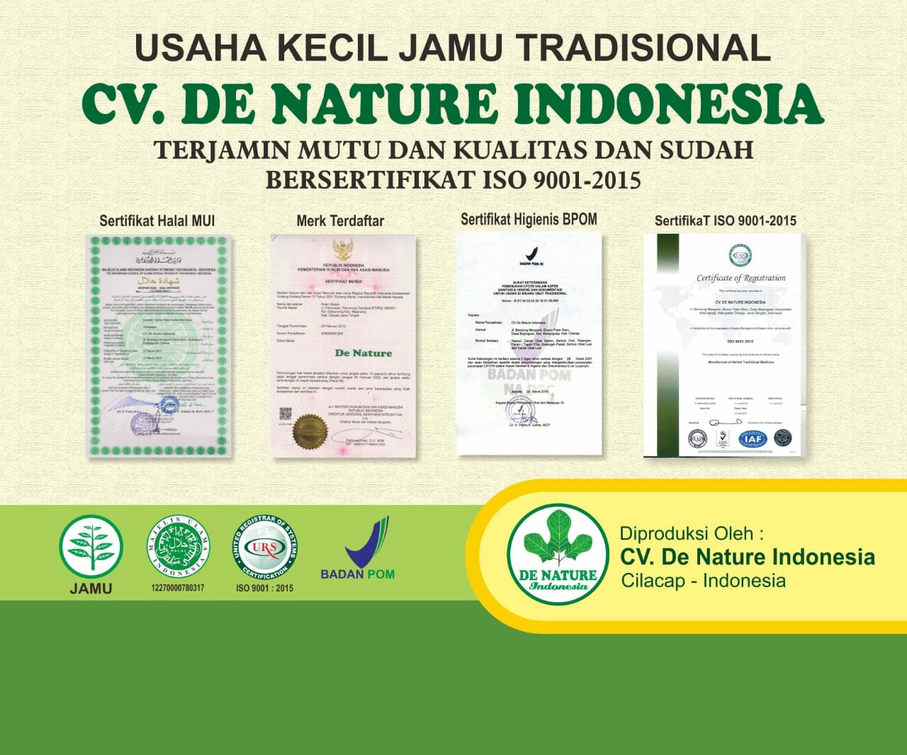Sertifikat ISO De Nature Sertifikat ISO De Nature
